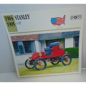 1904-1905 Stanley 8 HP ATLAS EDITION Classic Car Info Spec Card